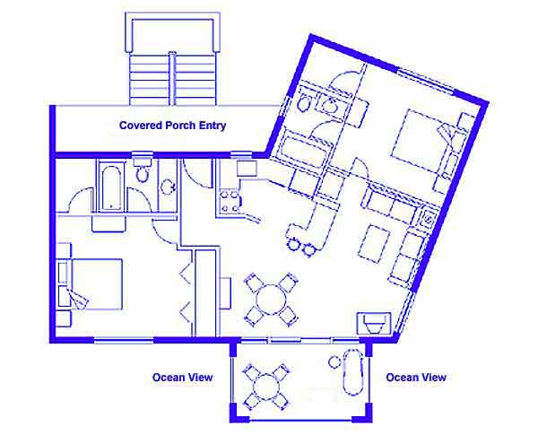 Grand Cayman Condo George Town Villas #315 Floor Plan